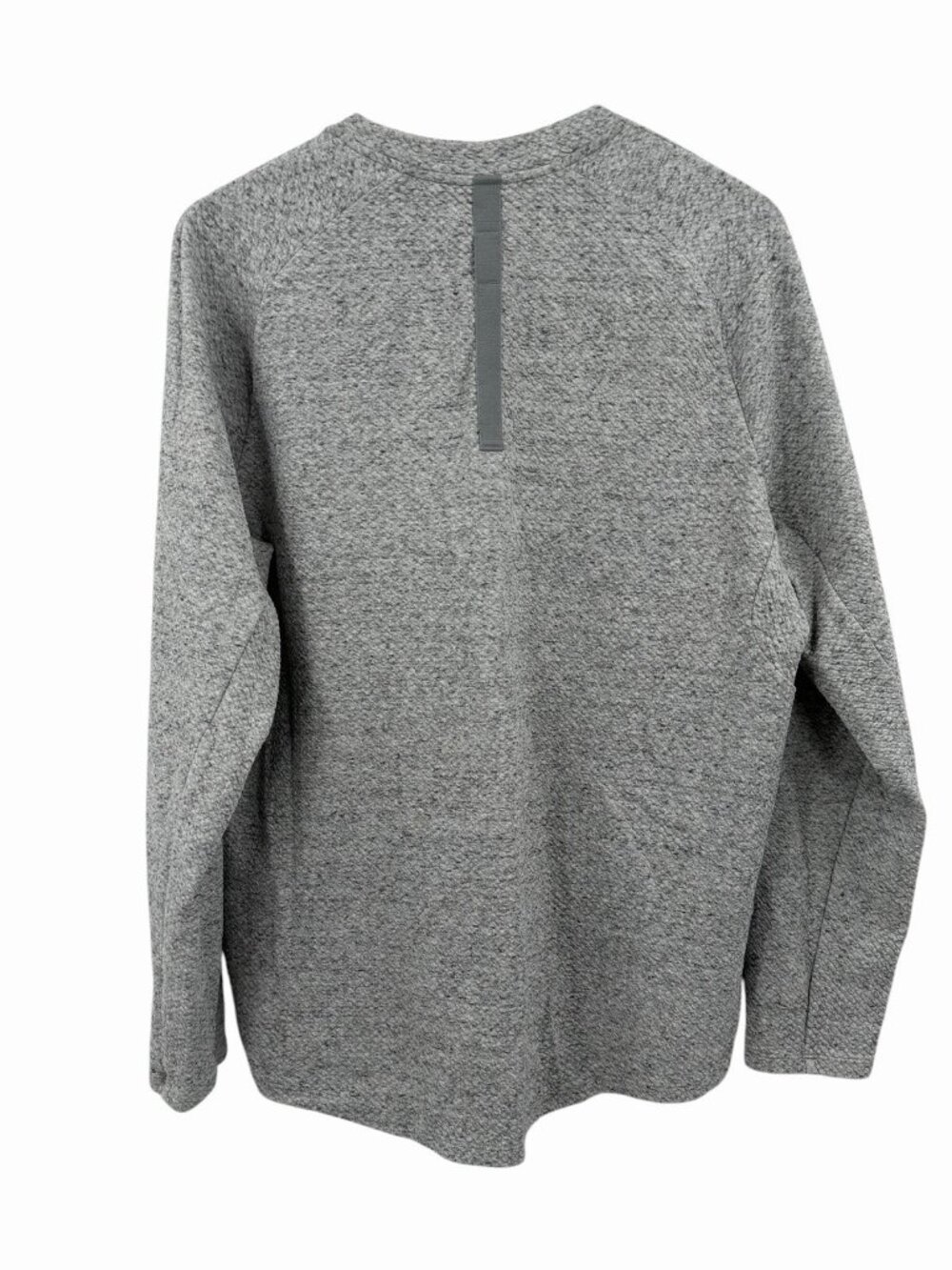 LULULEMON Men's Gray Textured Long Sleeve At Ease Popover Active Top Large - Picture 5 of 5